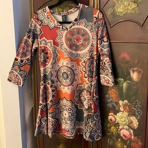 Boho V neck tunic top